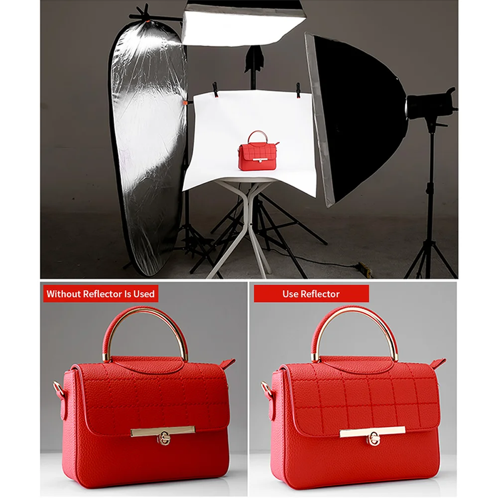 사진 촬영용 원형 반사판, 빛 디퓨저, 사진 스튜디오 액세서리, 휴대용 휴대용, 110,80,60 cm, 30cm, 12 인치, 5 in 1