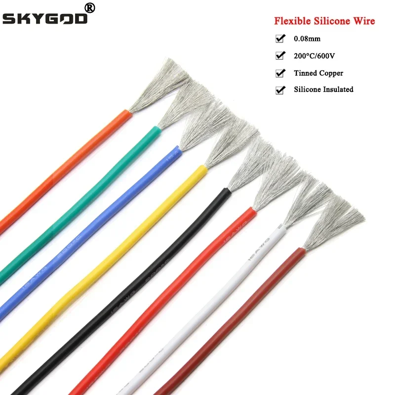 1M/5M 연질 유연한 실리콘 와이어 30 28 26 24 22 20 18 16 15 14 13 12 10 AWG 고온 주석 도금 구리 내열성 케이블 title=1M/5M 연질 유연한 실리콘 와이어 30 28 26 24 22 20 18 16 15 14 13 12 10 AWG 고온 주석 도금 구리 내열성 케이블 