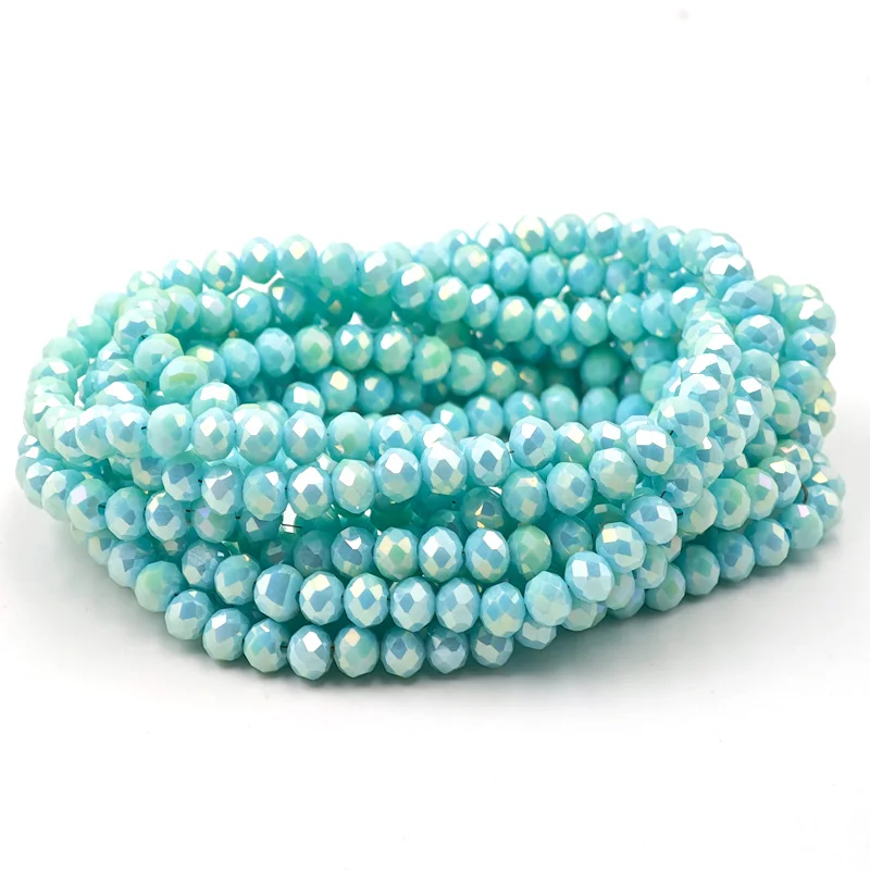주얼리 제작용 다채로운 오스트리아면 크리스탈 유리 비즈, DIY 액세서리, 2mm, 3mm, 4mm, 6mm, 8mm, 10mm