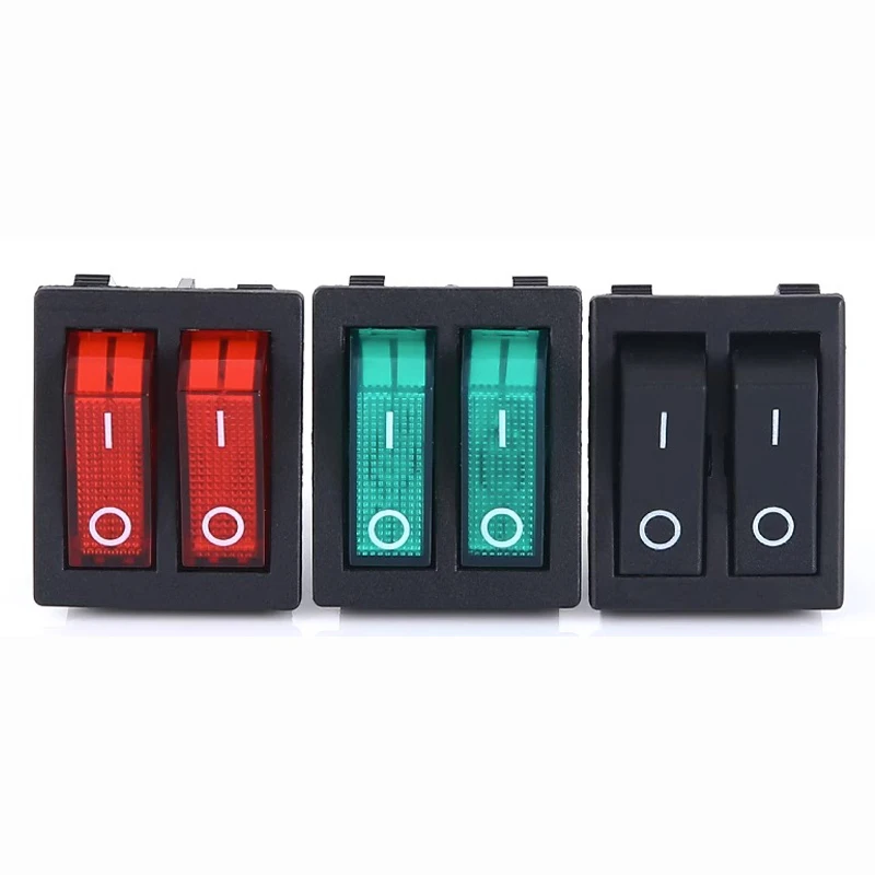 1PCS KCD8 6PIN 16A 250V 20A 125V 이중 조명 스위치 로커 스위치 방수 ON-OFF KCD6 보트 전원 스위치