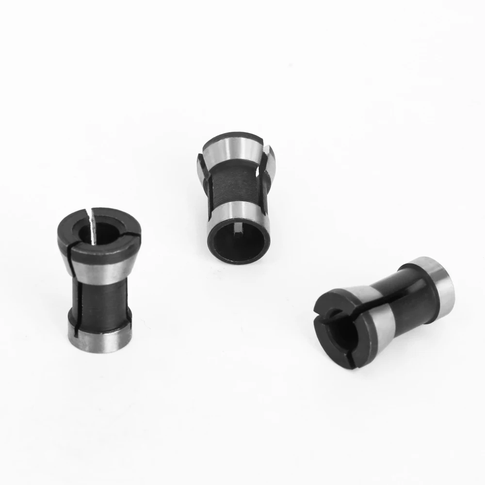LAVIE 1pc 3PCS 세트 콜레트 6.35mm 8mm 6mm 콜렛 척 조각 트리밍 기계 전기 라우터 밀링 커터 액세서리