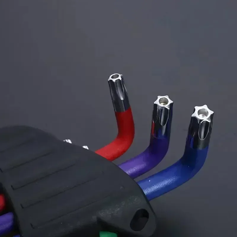 FUTE 알렌 키 세트 알렌 나사 용 L 렌치 키트 9PCS 긴 팔 육각 키 세트 1.5mm ~ 10mm 육각 스패너 핸드 툴 자전거 수리