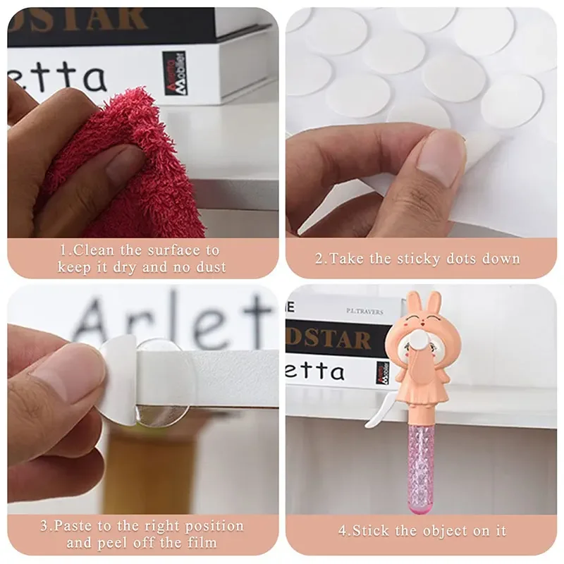 50-100Pcs 양면 스티커 점 테이프 흔적 테이프 없음 자기 접착 점 스티커 포스터 축제 벽 장식 장식 10-30MM