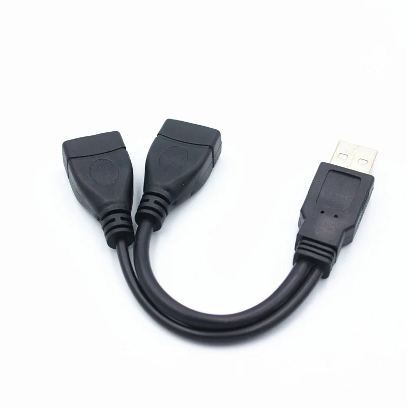 1 남성 플러그 2 여성 소켓 USB 2.0 연장선 데이터 케이블 전원 어댑터 변환기 분배기 USB 2.0 케이블 15/30cm