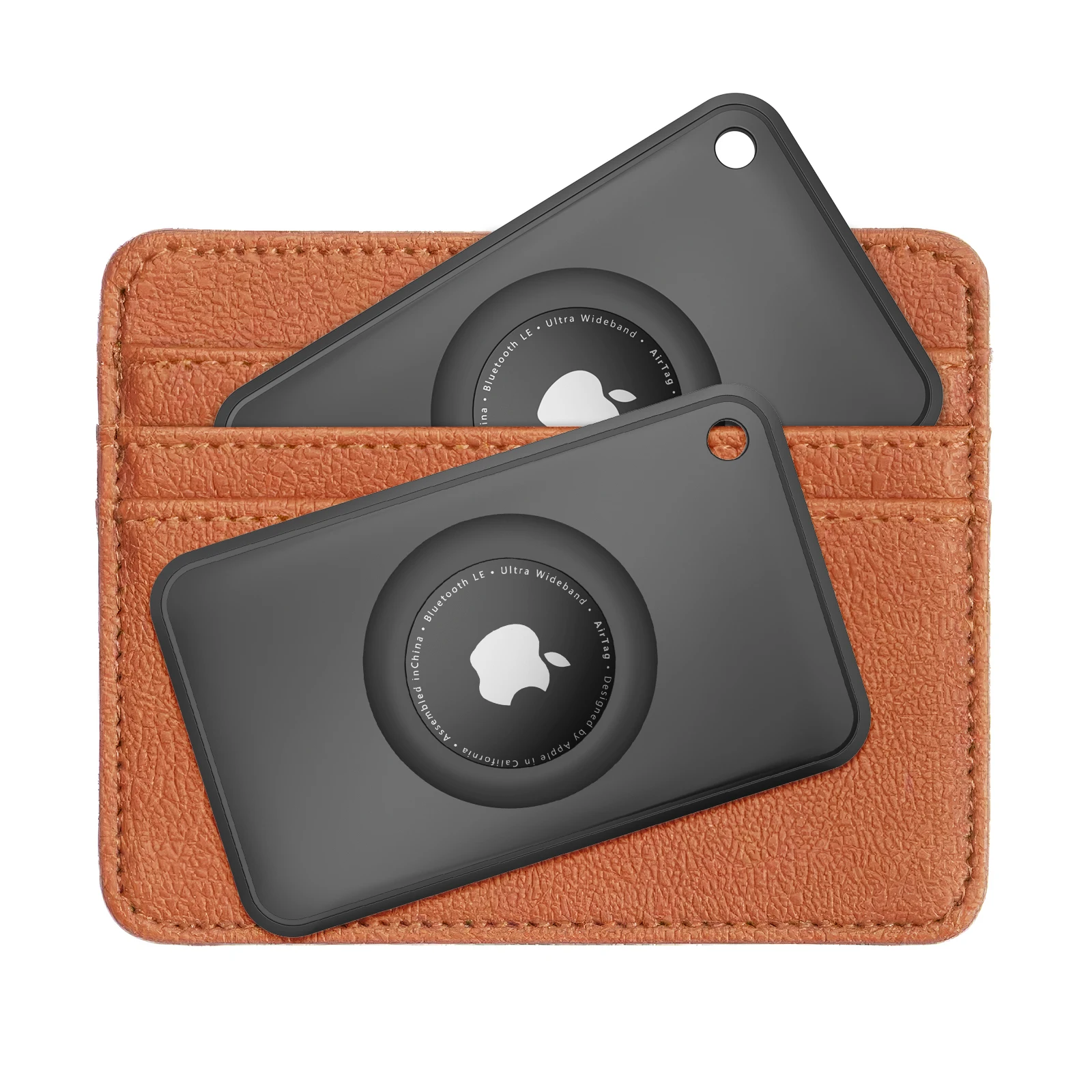 Apple Airtag 지갑 케이스 용 에어 태그 홀더 용 얇은 카드 크기 보호 케이스 지갑 GPS 트래커 Airtag 커버 로케이터 홀더