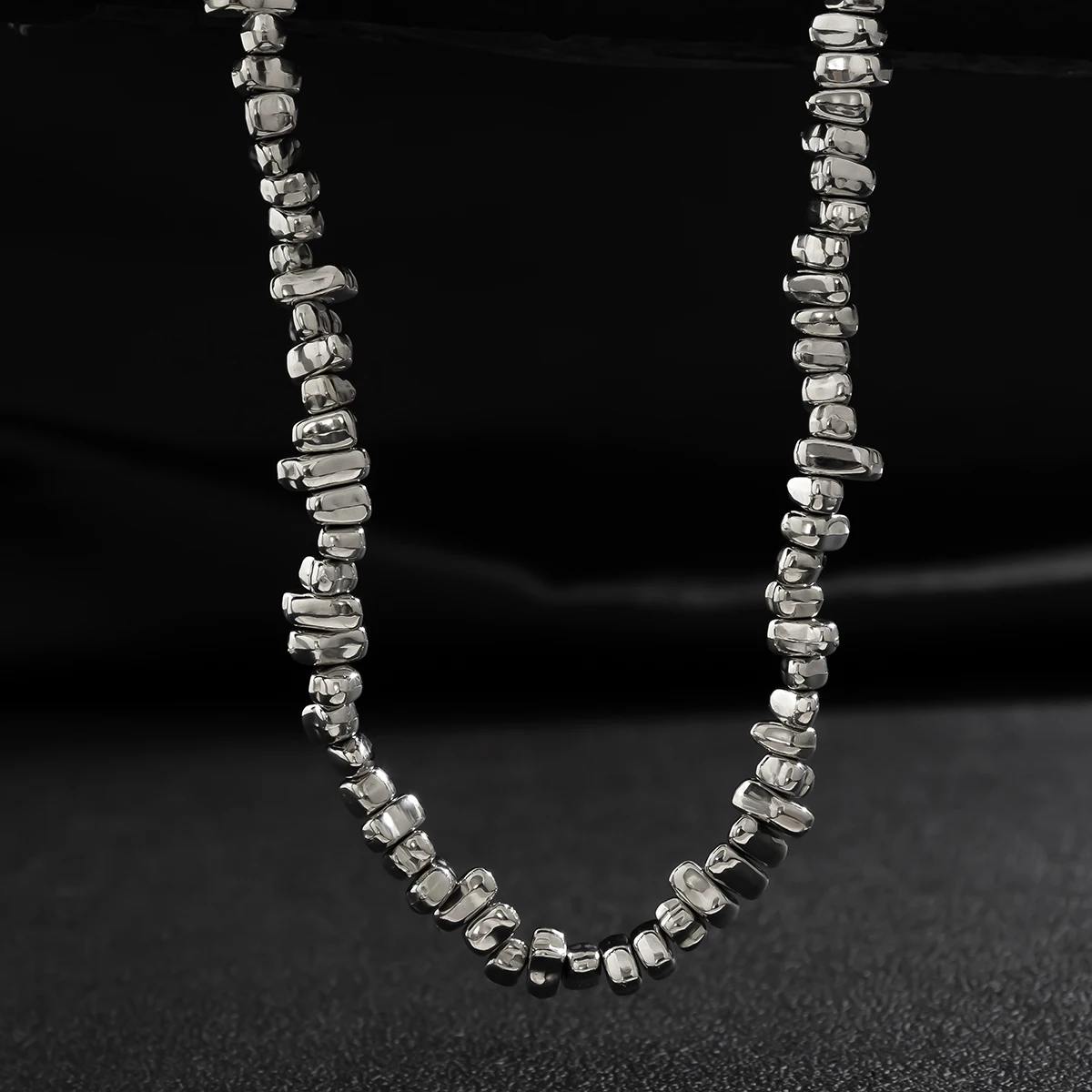 불규칙한 CCB 비즈 체인 남성용 짧은 초커 목걸이 목에 유행 페르시 체인 목걸이 2023 패션 쥬얼리 남성 선물