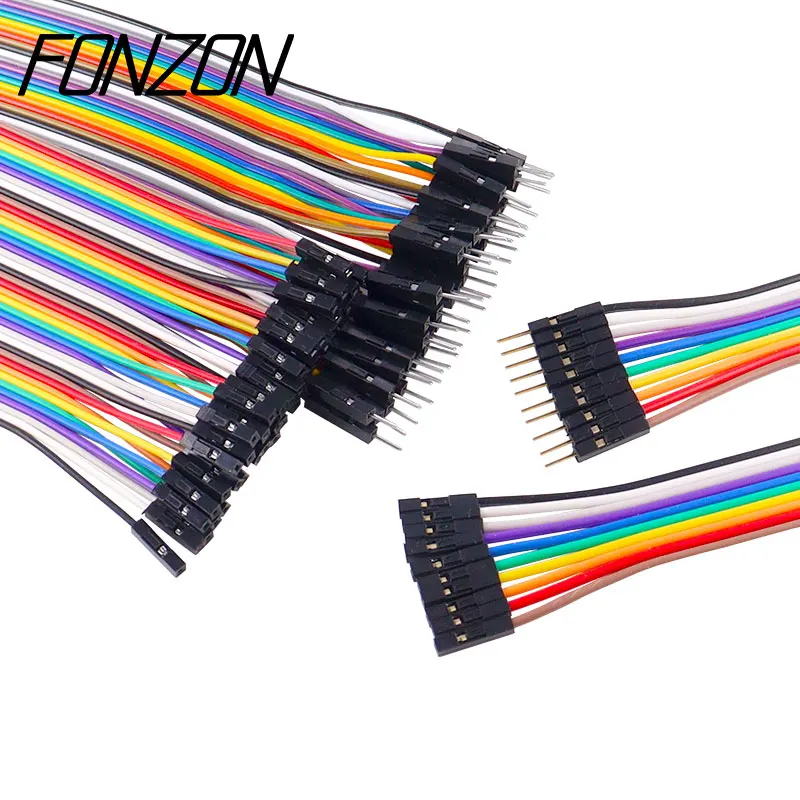 10-40cm 10-40Pin 브레드보드 점퍼 와이어 길이 옵션 Dupont 와이어 모듬 키트 암-수 여러 가지 빛깔의 리본 케이블