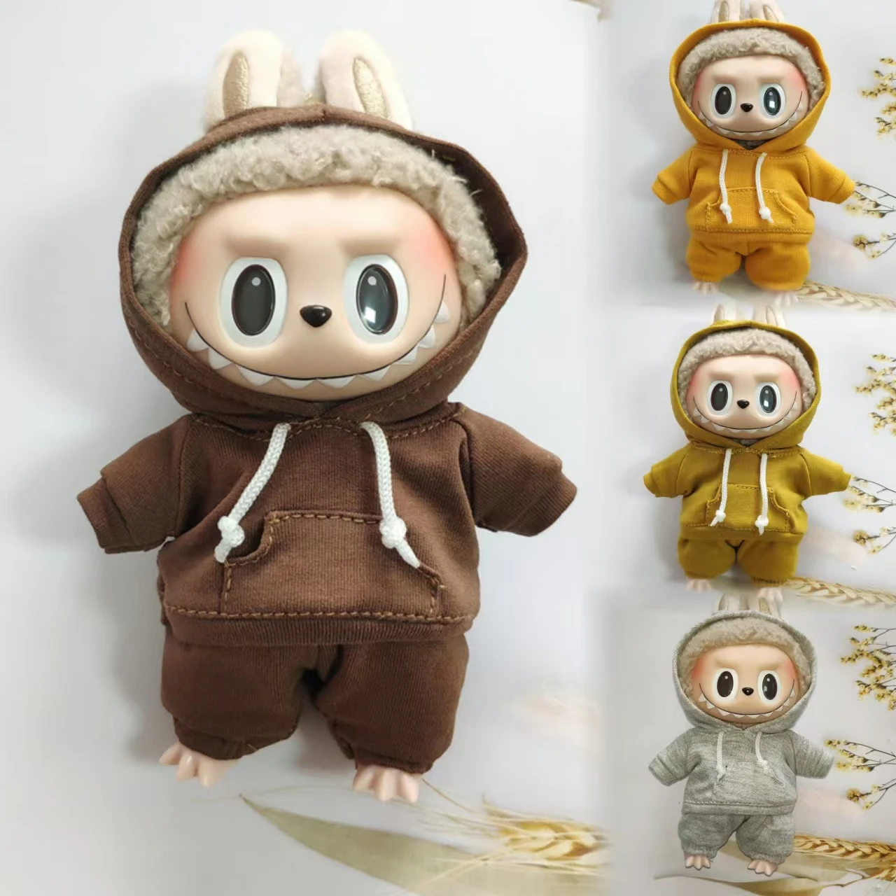 17cm Labubu 인형 옷 괴물 복장 액세서리 의류 DIY 어린이 선물 소녀 후드 티셔츠 바지 신발 흰색 E25V title=17cm Labubu 인형 옷 괴물 복장 액세서리 의류 DIY 어린이 선물 소녀 후드 티셔츠 바지 신발 흰색 E25V