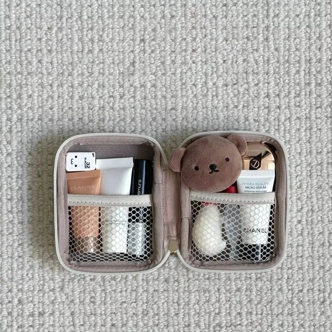 Kawaii Miffy 소형 보관 가방 다기능 휴대용 세면 용품 보관 탐폰 가방 크리스마스 선물