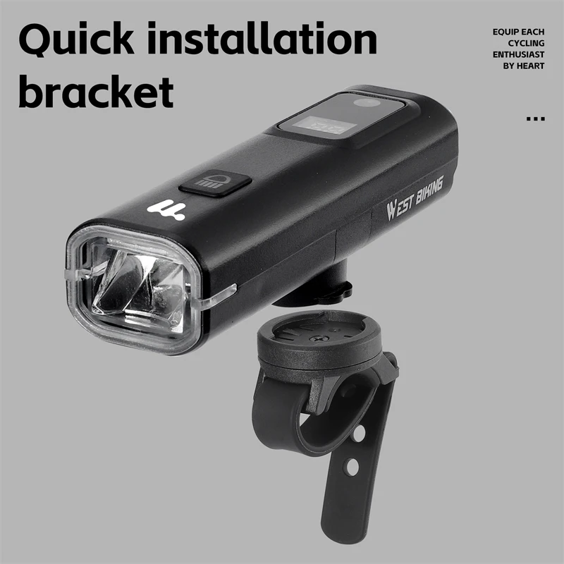 서쪽 자전거 지능형 빛 감지 자전거 전면 조명 400 루멘 휴대용 사이클링 손전등 퀵 릴리스 자전거 헤드 라이트