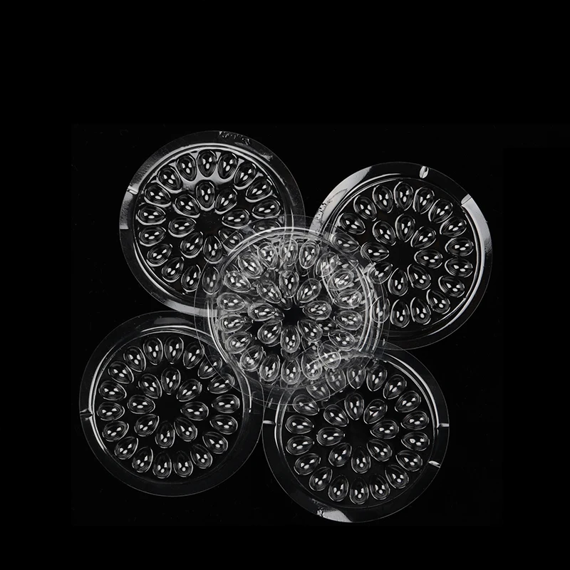 뜨거운 100 개 일회용 홀더 스티커 접착제 접착제 팔레트 속눈썹 연장 속눈썹 메이크업 도구 플라스틱 꽃 속눈썹