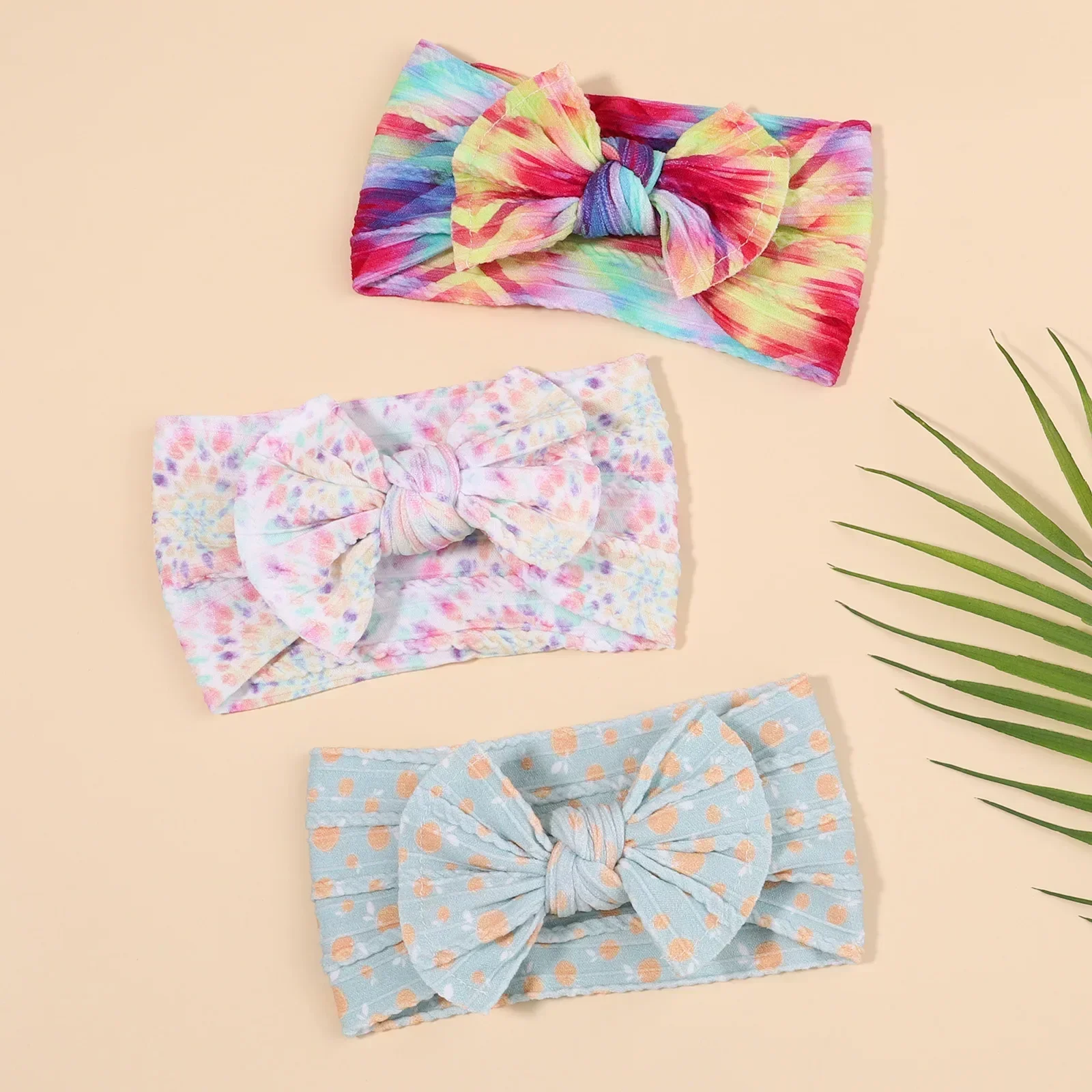 1pcs 여자를위한 신생아 아기 머리띠 탄성 니트 어린이 터번 활 소프트 나일론 키즈 모자를 쓰고 있죠 헤어 액세서리 도매 선물