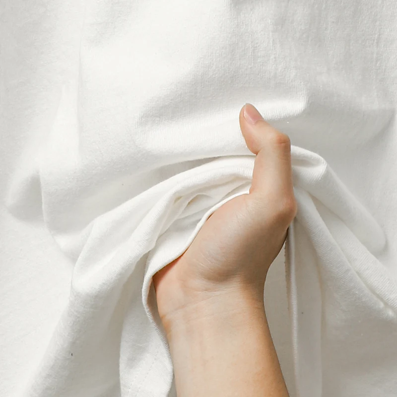 Dukeen 남성용 오버사이즈 헤비 티셔츠, 여름 반팔 티, 면 단색 탑, 캐주얼 티셔츠, 원피스, 280gsm