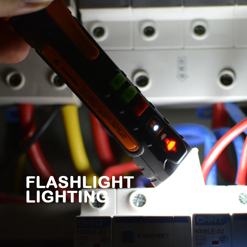 비접촉 전압 검출기 전기 펜 AC 전압 테스터 스마트 브레이크 포인트 파인더 12-1000V