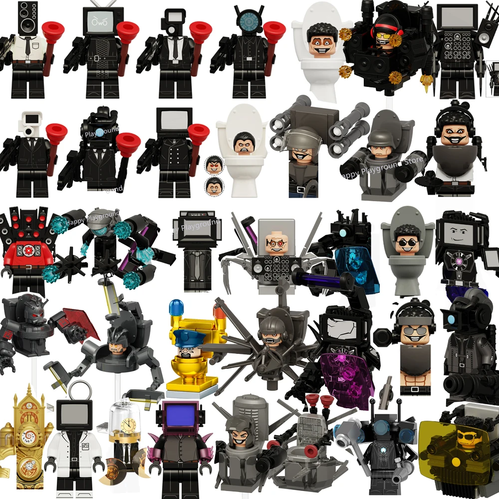 새로운 Skibidi 화장실 남자 애니메이션 만화 벽돌 인형 카메라맨 스피커 TV 남자 미니 액션 벽돌 장난감 피규어 빌딩 블록 title=새로운 Skibidi 화장실 남자 애니메이션 만화 벽돌 인형 카메라맨 스피커 TV 남자 미니 액션 벽돌 장난감 피규어 빌딩 블록