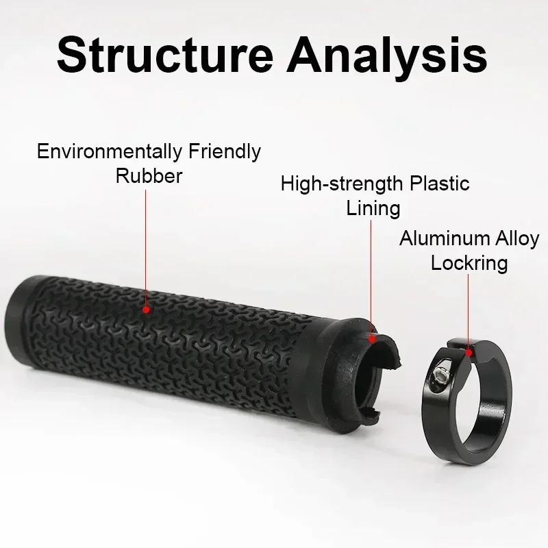 BUCKLOS 자전거 그립 통합 고무 미끄럼 방지 Mtb 핸들 바 커버 잠금 장치 산악 자전거 핸들 바 커프스 BMX 사이클링 부품