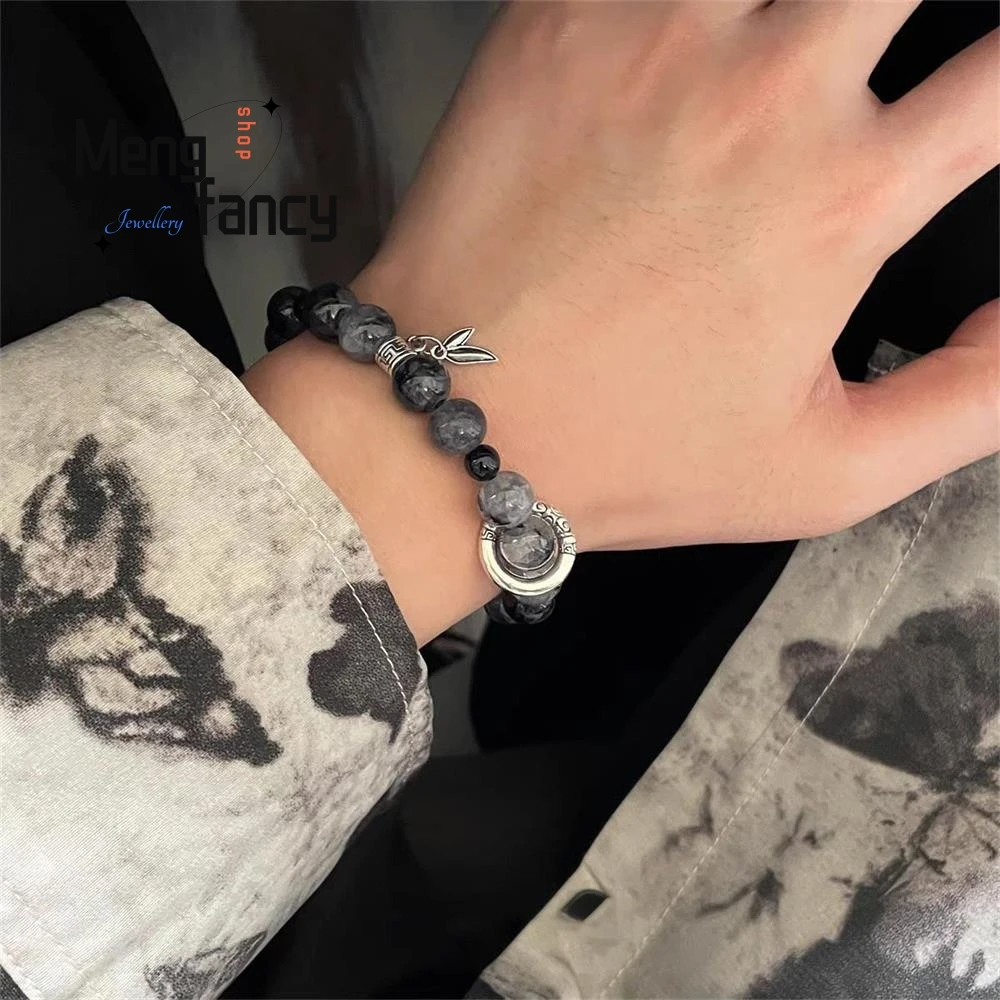 자연 고대 스타일 컬러 유약 금이 간 얼음 실행 반지 페르시 팔찌 절묘한 고급 커플 럭셔리 패션 쥬얼리