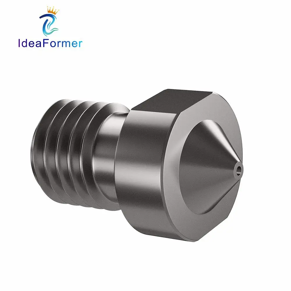 V6 노즐 경화 강철 0.2/0.4/0.6/0.8/1mm 1.75mm 필라멘트 M6 3D 프린터 노즐 Ender 3 Hotend Titan Extruder Prusa i3 MK3