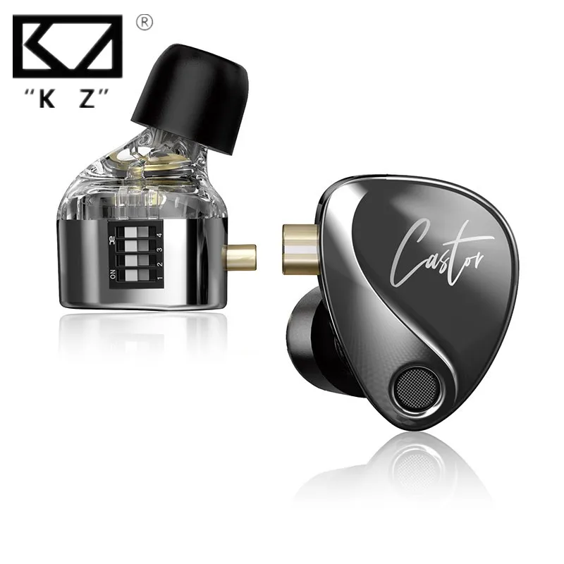 KZ Castor In Ear HiFi 이어폰 2 다이나믹 하이 엔드 조정 가능한 밸런스드 아마츄어 이어폰 모니터 헤드폰 취소 이어 버드 title=KZ Castor In Ear HiFi 이어폰 2 다이나믹 하이 엔드 조정 가능한 밸런스드 아마츄어 이어폰 모니터 헤드폰 취소 이어 버드