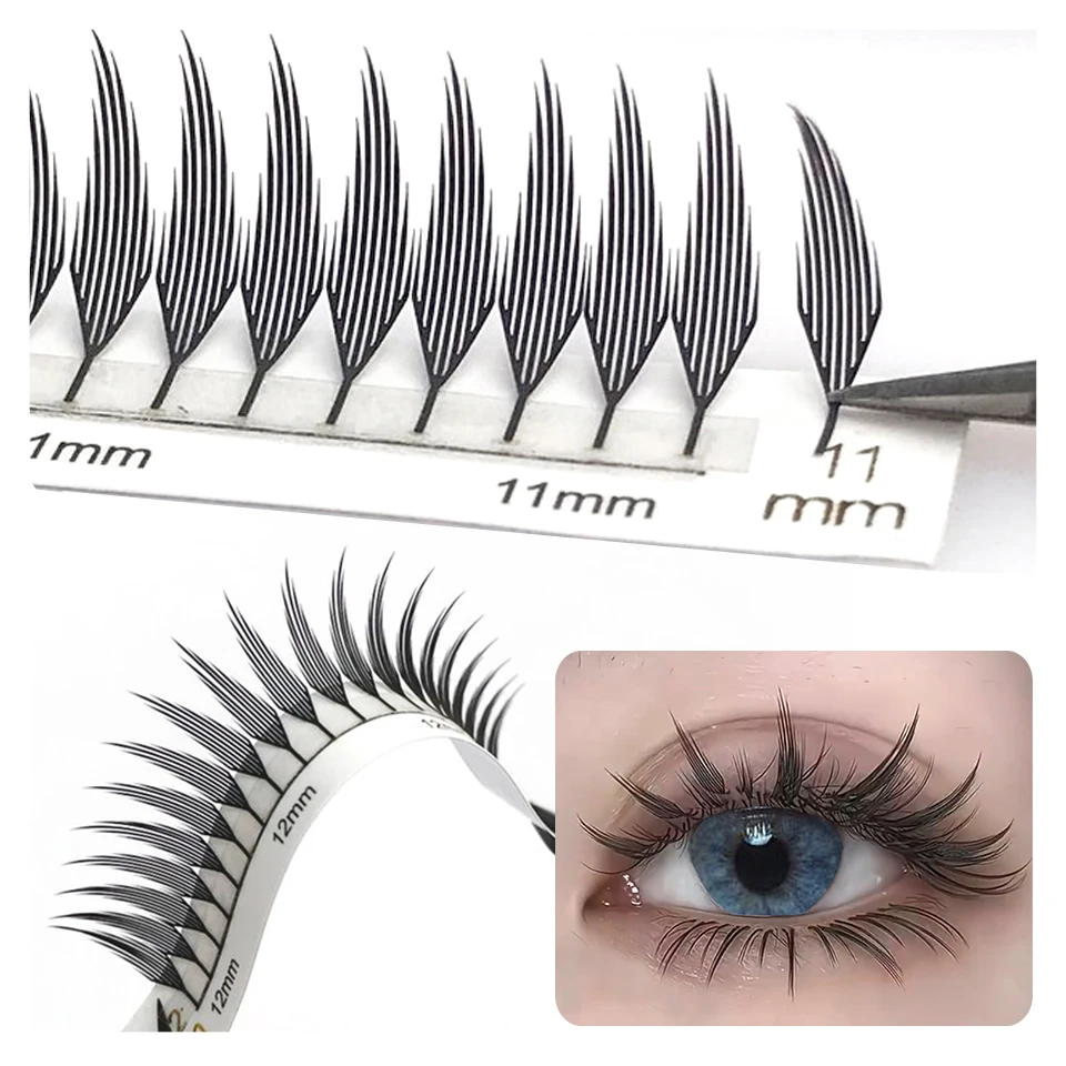 lashrujade Comic Spire Lashes Premade 팬 속눈썹 연장 타워 탑 깃털 모양 속눈썹 가짜 밍크 소프트 천연 메이크업 속눈썹 title=lashrujade Comic Spire Lashes Premade 팬 속눈썹 연장 타워 탑 깃털 모양 속눈썹 가짜 밍크 소프트 천연 메이크업 속눈썹 