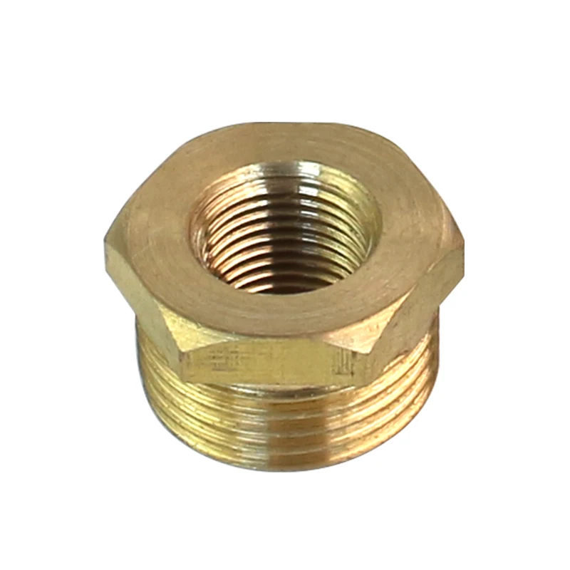 황동 육각 부싱 감속기 파이프 피팅 1/8 1/4 3/8 1/2 3/4 F ~ M 나사 감소 구리 수성 가스 어댑터 커플러 커넥터