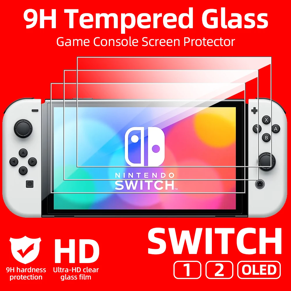 Nintendo Switch OLED Switch2 2 화면 보호기, HD 투명 긁힘 방지 보호 유리 필름 액세서리 용 9H 강화 유리 title=Nintendo Switch OLED Switch2 2 화면 보호기, HD 투명 긁힘 방지 보호 유리 필름 액세서리 용 9H 강화 유리