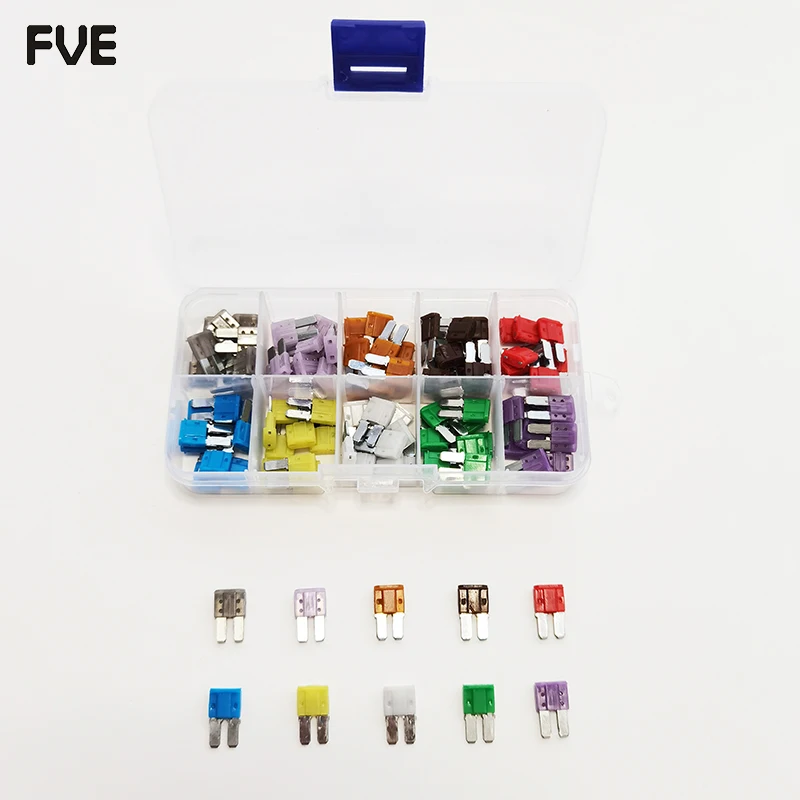 미니 소형 중형 표준 Micro2 블레이드 퓨즈 자동차 퓨즈 자동차 퓨즈 키트 APS ATR 2A ~ 35A+BoX