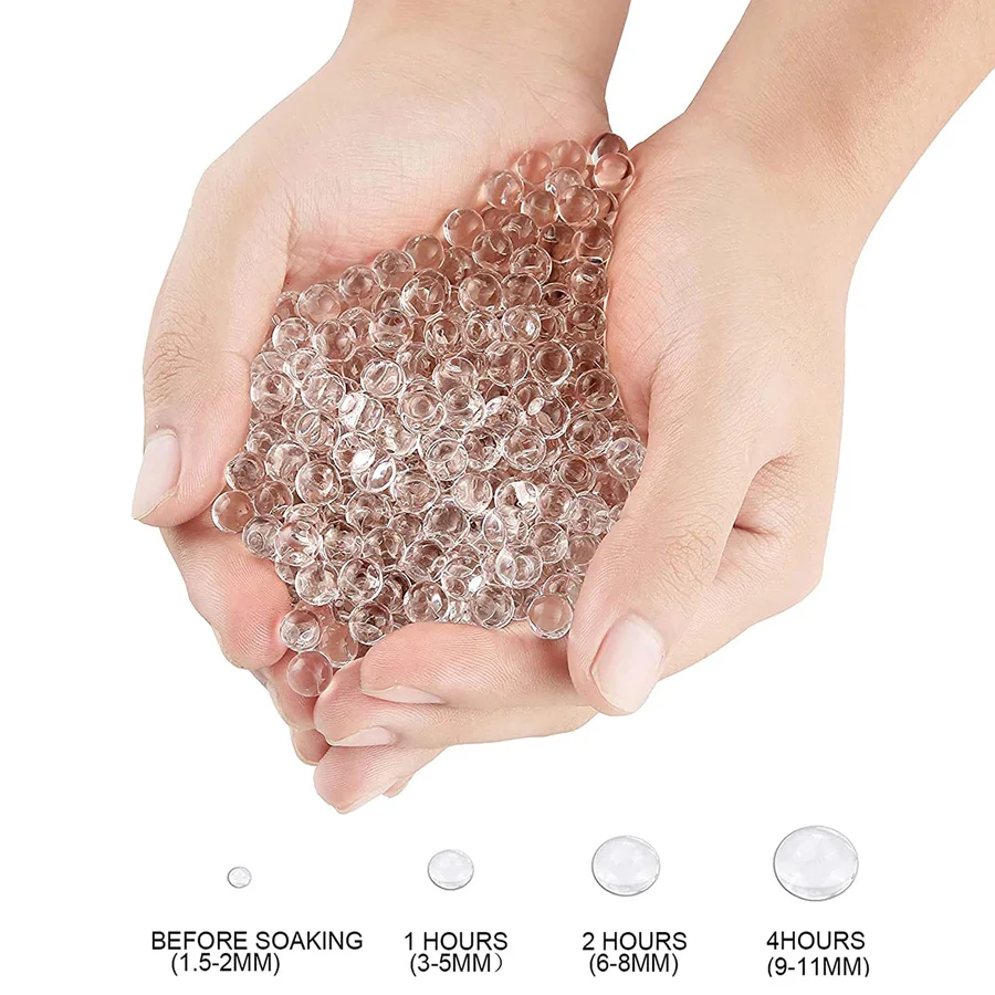 식물용 투명 젤 볼라스, 물 진주, 성장 구슬, 크리스탈 볼리냐 토양, 하이드로겔 홈 데코, 7 8mm 공, 15,000 개