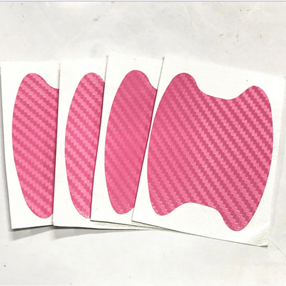 자동차 스티커 도어 핸들 안티 스크래치 방지 커버 탄소 섬유 보호기 외부 액세서리 자동차 Accesorio 트림 4Pcs 세트