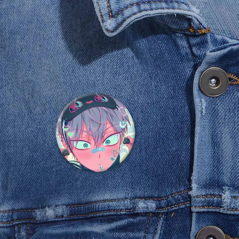 외계인 무대 라운드 브로치 Tinplate Hyuna Sua TILL IVAN 브로치 만화 Mizi Luka 배지 핀 배낭 모자 액세서리 친구 선물