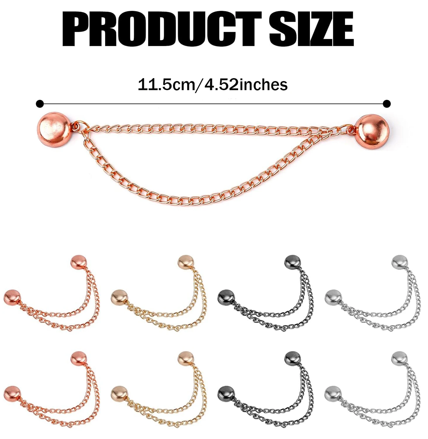 4PCS 자기 의류 클립 다기능 자기 강도 버튼 클립 여성 의류 가디건에 대 한 핀리스 브로치 클립