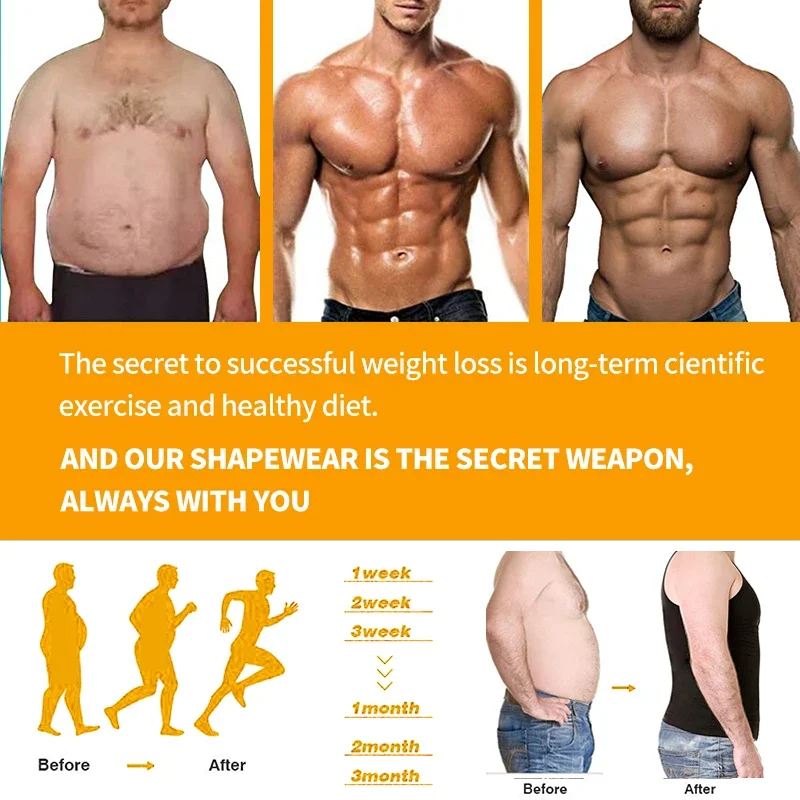 남성 슬리밍 바디 셰이퍼 Shapewear Abs 복부 압축 셔츠는 여성형 유방 운동 탱크 탑 언더 셔츠를 숨깁니다.