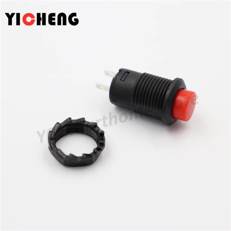 6pcs 자동 잠금/순간 푸시 버튼 스위치 DS228 DS428 12mm OFF-ON 푸시 버튼 스위치 3A /125VAC 1.5A/250VAC DS-228 DS-428
