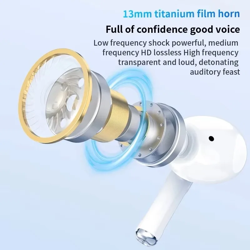 Tideboom Pro 5 TWS Max 무선 블루투스 이어폰 스포츠 이어 버드 이어폰 형 소음 차단 헤드셋 iPhone Android 헤드폰