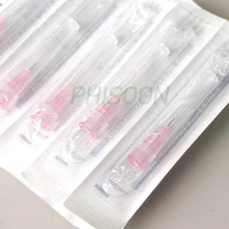 100pcs 무통 작은 바늘 무통 아름다움 초극세 32G * 4mm, 32G * 13mm 주사기 한국어 바늘 눈꺼풀 도구