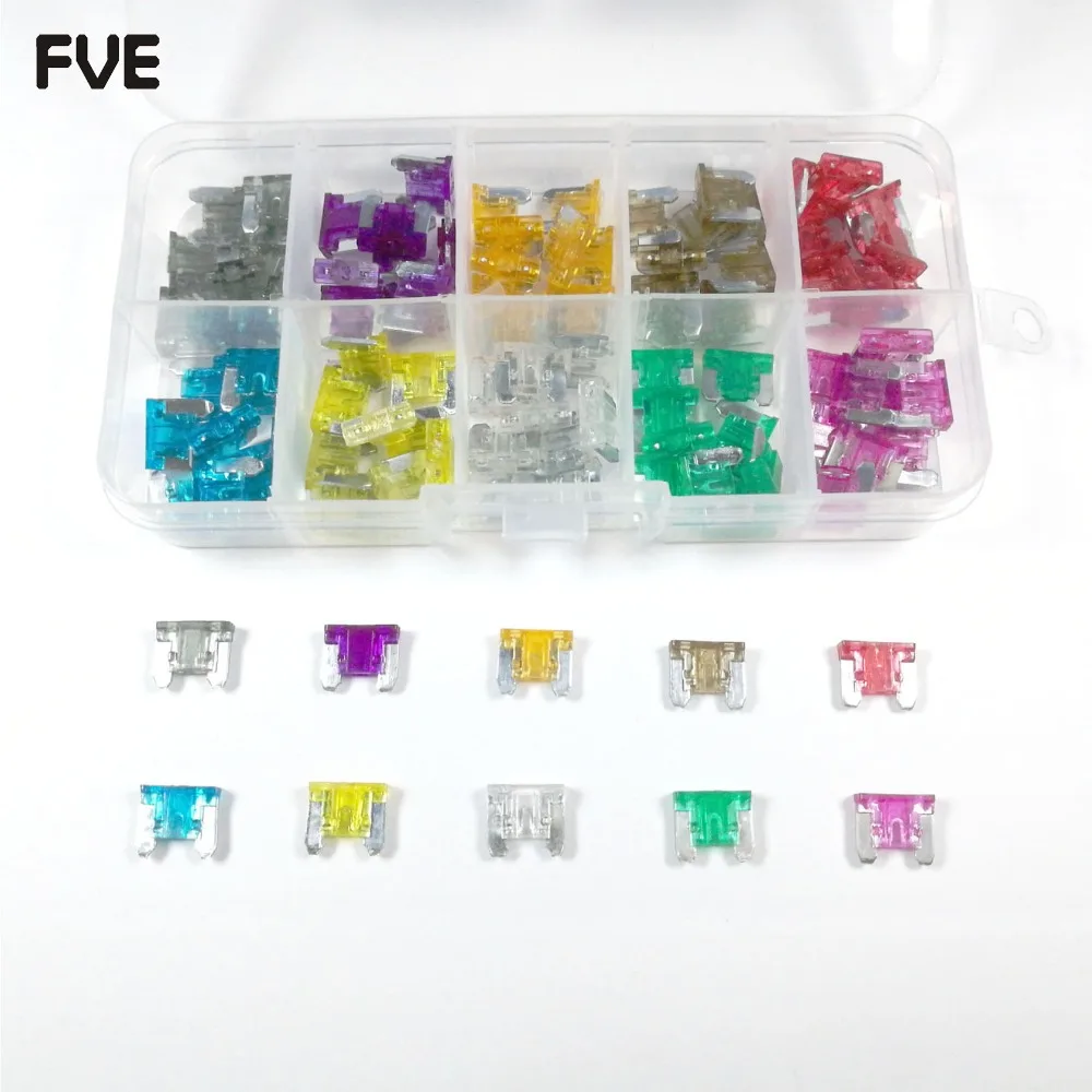 미니 소형 중형 표준 Micro2 블레이드 퓨즈 자동차 퓨즈 자동차 퓨즈 키트 APS ATR 2A ~ 35A+BoX