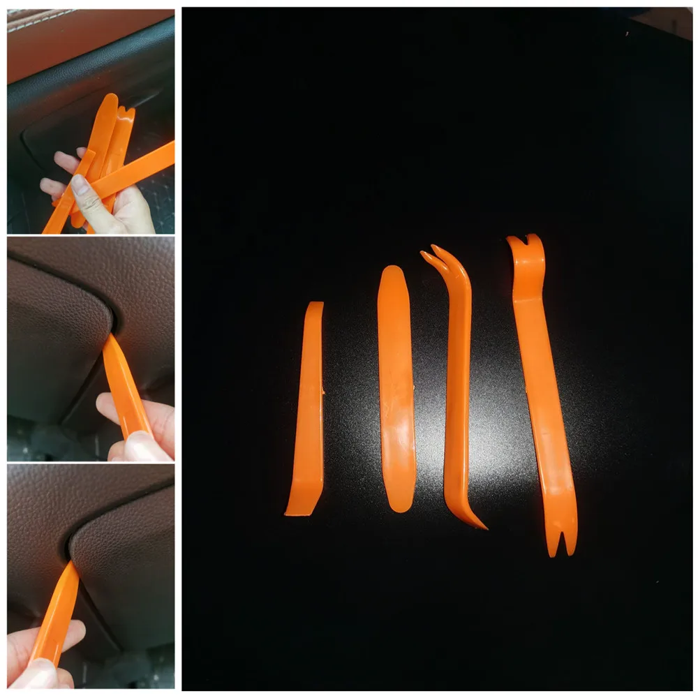 새로운 4pcs 자동차 자동차 라디오 패널 도어 클립 트림 대시 폭스 바겐 폭스 바겐 폴로 cc Tiguan Passat B5 B6 B7 골프 MK6 Jetta MK5 MK6