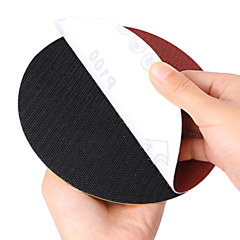 3 4 5 6 7 인치 샌딩 종이 세트 100-125-150-180mm 40-60-80-120-2000 그리드 금속 광택 목공 연마 도구 액세서리