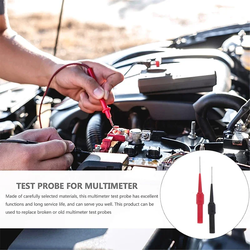테스트 리드 핀 유연한 테스트 프로브 팁 0.7mm 커넥터 멀티 미터 바늘 자동차 테스터 용 4.32mm 바나나 소켓 레드/블랙 2023 신규