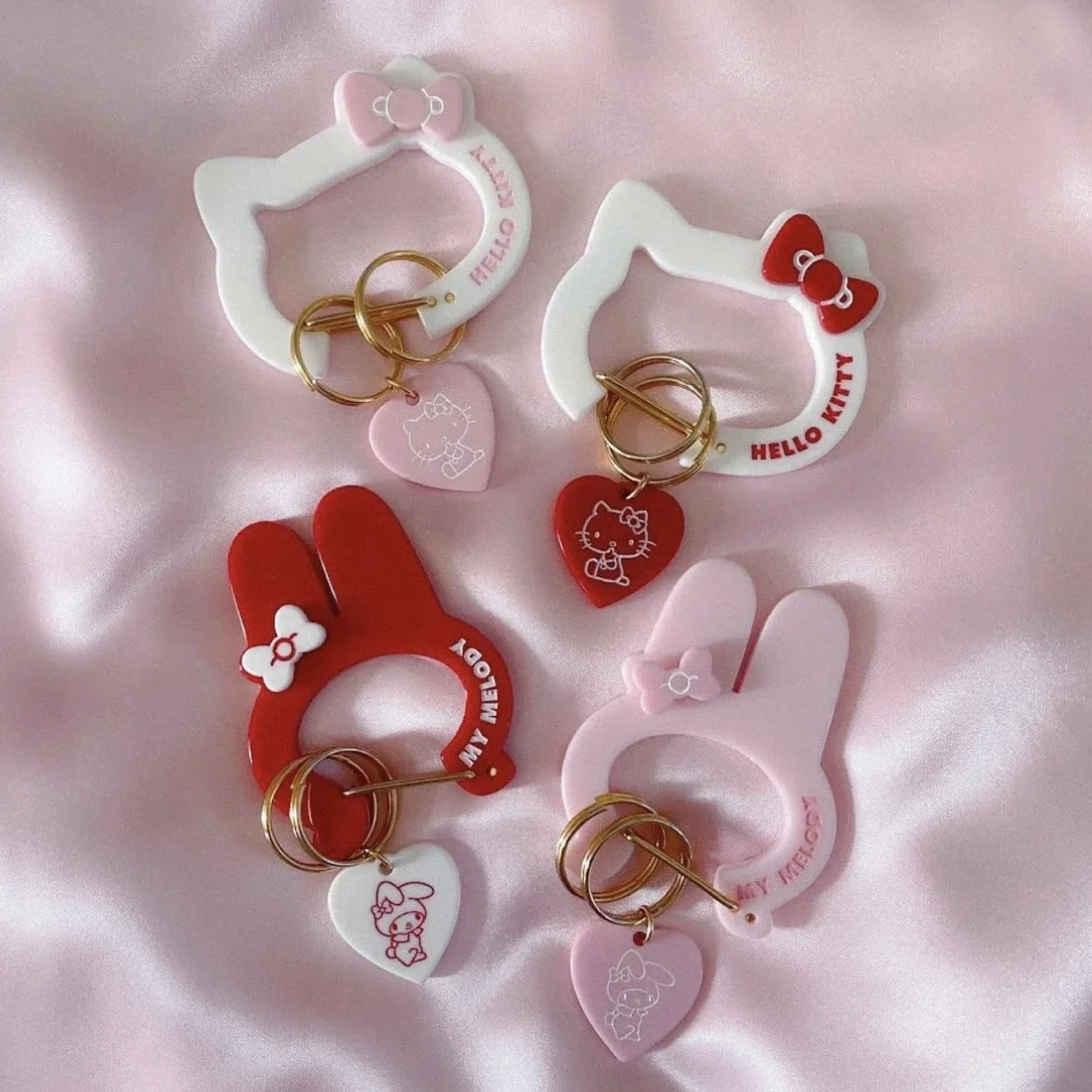 헬로 키티 멜로디 열쇠 고리 새로운 애니메이션 자동차 열쇠 고리 어린이 배낭 펜던트 여성 가방 패션 장식 선물 뜨거운 판매