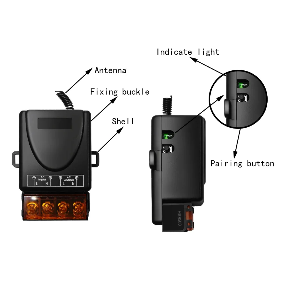 RF 무선 리모컨 스위치, 릴레이 모터, 워터 펌프, 문짝 액세스 시스템, 자동차 전원, 433Mhz, AC 220V