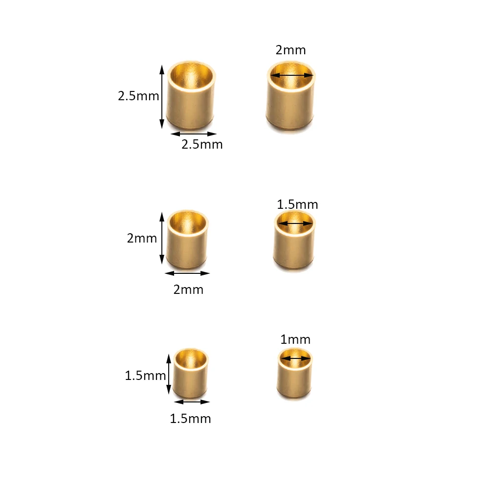 100pcs 스테인레스 스틸 크림프 튜브 비즈 스페이서 엔드 스토퍼 캡 DIY 귀걸이 목걸이 펜던트 쥬얼리 만들기 용품 재료