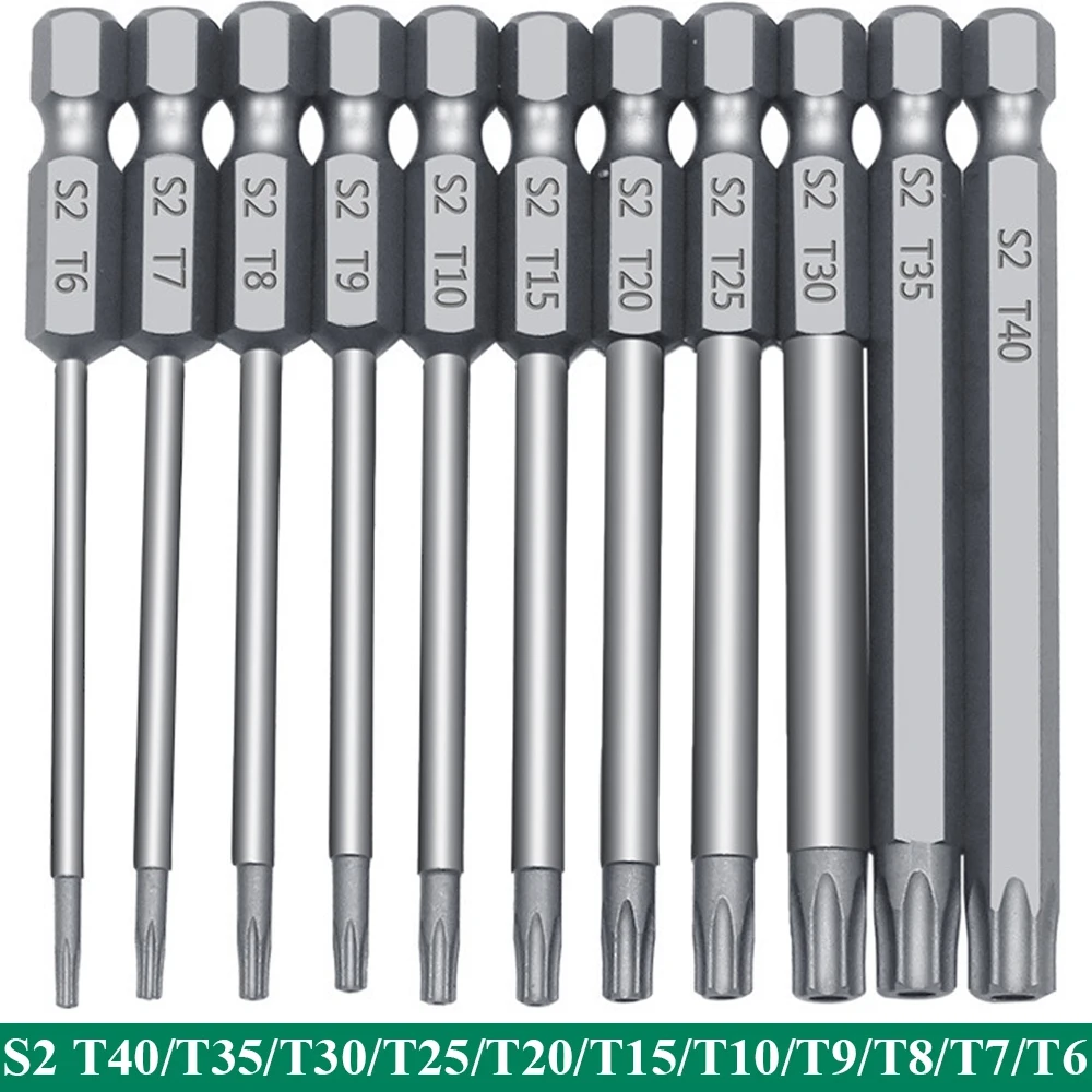 11 PCS Torx 보안 비트 세트 S2 강철 자기 보안 스크루 드라이버 세트 상어 진공 T6-T40 용 50/100mm 스타 스크루 드라이버 세트 title=11 PCS Torx 보안 비트 세트 S2 강철 자기 보안 스크루 드라이버 세트 상어 진공 T6-T40 용 50/100mm 스타 스크루 드라이버 세트