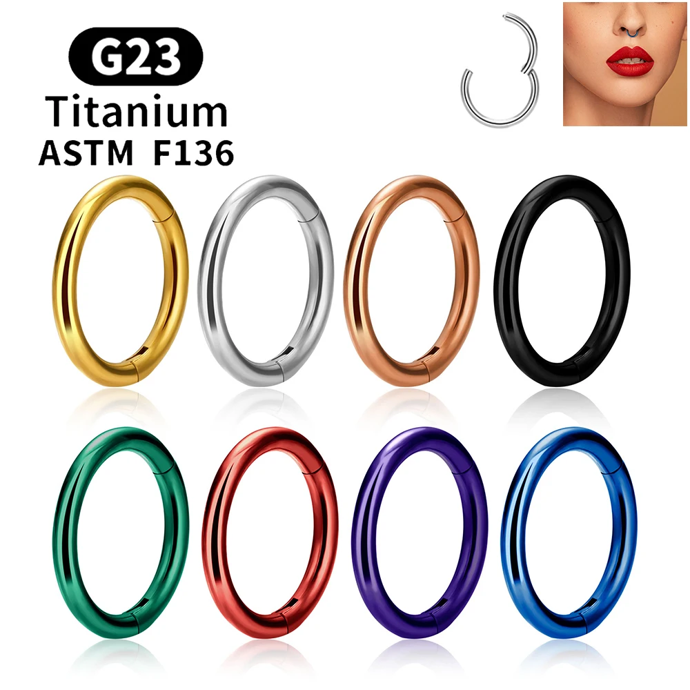 G23 티타늄 Septum 피어싱 라운드 코 링 고리 16/18/20G 힌지 세그먼트 귀 Tragus 연골 헬릭스 귀걸이 바디 쥬얼리 title=G23 티타늄 Septum 피어싱 라운드 코 링 고리 16/18/20G 힌지 세그먼트 귀 Tragus 연골 헬릭스 귀걸이 바디 쥬얼리 
