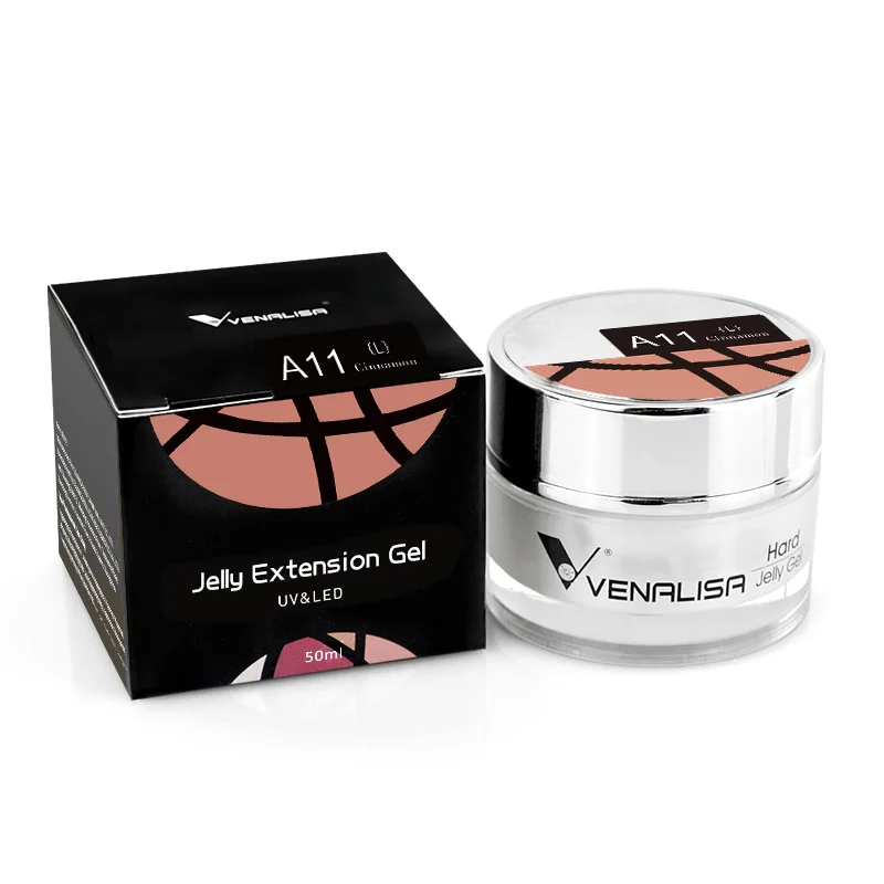 50ml 하드 젤리 네일 익스텐션 젤 네일 빌더 아트 프렌치 네일 껌 Venalisa Clear Natural Color Soak Off UV 건설 젤