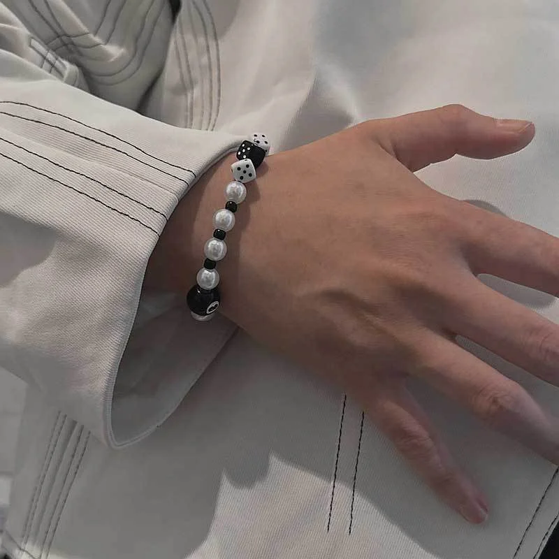 새로운 당구 파란색 된 블랙 8 손 팔찌 숙녀 남자 크로스 럭키 패션 쥬얼리 액세서리