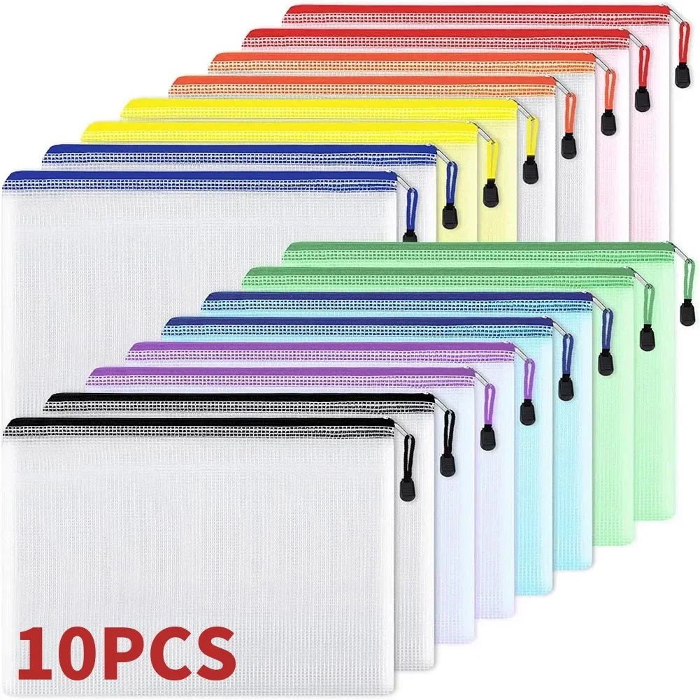 메쉬 지퍼 파우치 문서 가방, 방수 지퍼 파일 폴더, 필통 보관 가방, 학교 사무용품, A3, A4, A5, A6, 5/10 개 title=메쉬 지퍼 파우치 문서 가방, 방수 지퍼 파일 폴더, 필통 보관 가방, 학교 사무용품, A3, A4, A5, A6, 5/10 개 