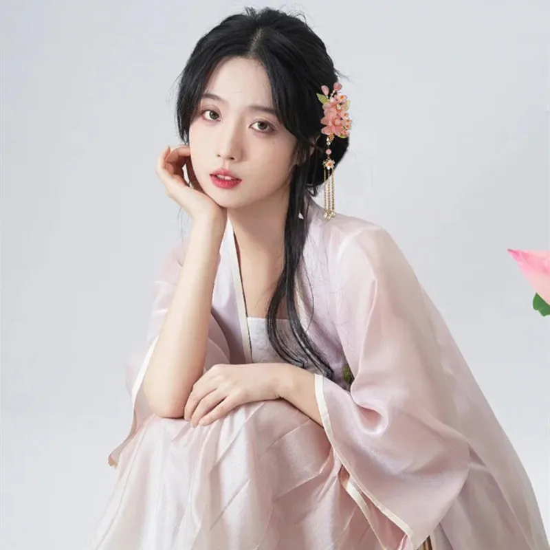 중국어 Hanfu 헤어 액세서리 세트 헤어 클립 머리핀 Haircomb 신부 머리 장식 레트로 웨딩 헤어 액세서리 모자를 쓰고 있죠 선물