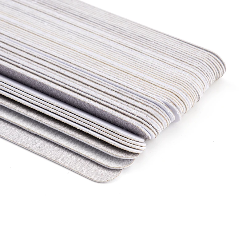 10 Pcs 하프 문 이동식 사포 네일 파일 스틸 핸들 80/100/180/240 금속 교체 파일 패드 일회용 매니큐어