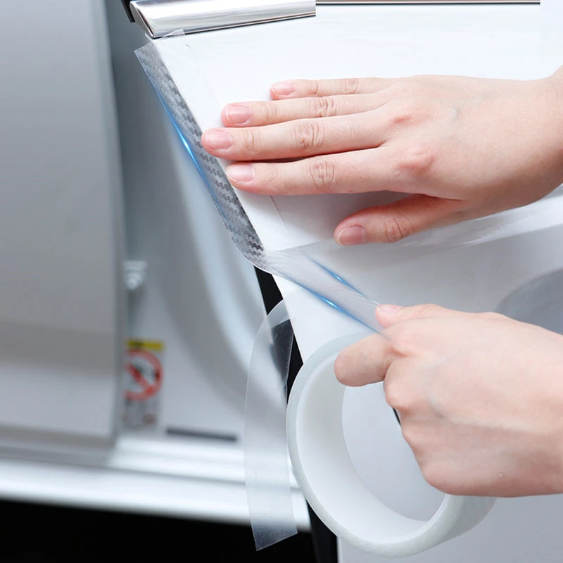 고품질 K5D 투명 탄소 섬유 자동차 도어 보호기 스티커 안티 스크래치 테이프 자동 트렁크 씰 스커프 보호 필름